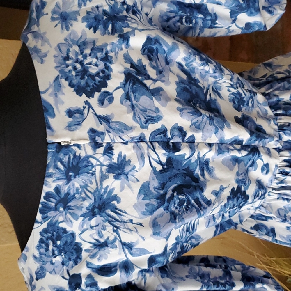 Abercrombie & Fitch Blue Floral Dress - Picture 9 of 16